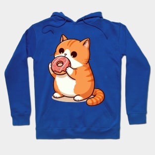 Cat Eating Donut Hoodie